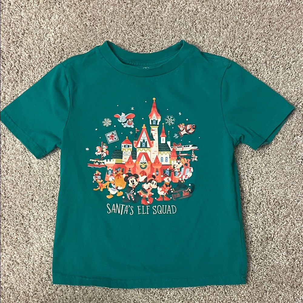 Disney Parks Walt Disney World Santa's Elf Squad Kids T-Shirt - 5/6